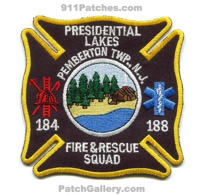 Presidential Lakes Fire and Rescue Squad 184 188 Pemberton Township Patch (New Jersey)
Scan By: PatchGallery.com
Keywords: & department dept. twp.