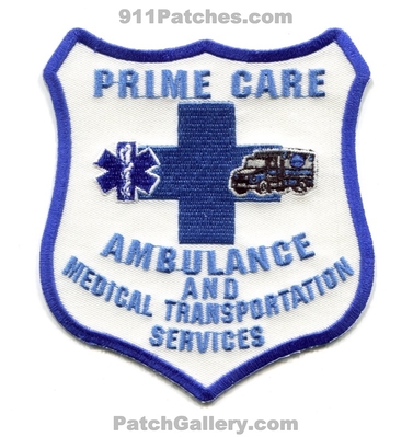 Prime Care Ambulance and Medical Transportation Services EMS Patch (UNKNOWN STATE)
Scan By: PatchGallery.com
