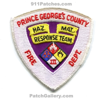 Prince Georges County Fire Department HazMat Response Team Patch (Maryland)
Scan By: PatchGallery.com
Keywords: co. dept. haz-mat hazardous materials