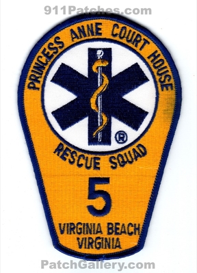 Princess Anne Court House Rescue Squad 5 Virginia Beach Patch (Virginia)
Scan By: PatchGallery.com
Keywords: ambulance ems