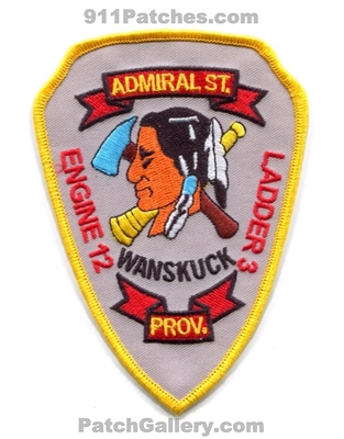 Providence Fire Department Engine 12 Ladder 3 Patch (Rhode Island)
Scan By: PatchGallery.com
Keywords: dept. company co. station admiral street st. prov. wanskuck