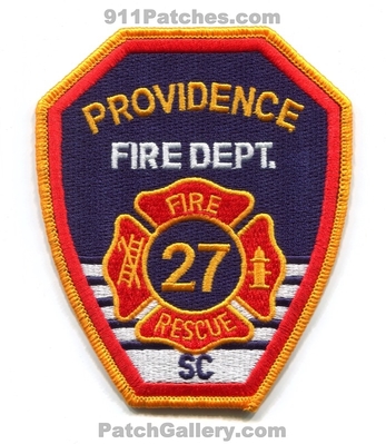 Providence Fire Rescue Department 27 Patch (South Carolina)
Scan By: PatchGallery.com
Keywords: dept. sc