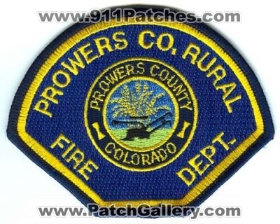 Prowers County Rural Fire Department Patch (Colorado)
Scan By: PatchGallery.com
Keywords: dept. co.