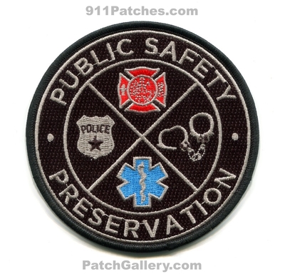Public Safety Preservation Fire Ambulance EMS Police Sheriffs Patch (Iowa)
Scan By: PatchGallery.com
[b]Patch Made By: 911Patches.com[/b]
Keywords: department dept. office emt paramedic