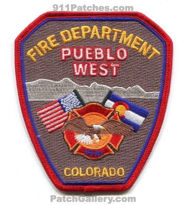 Pueblo West Fire Department Patch (Colorado)
[b]Scan From: Our Collection[/b]
Keywords: dept. 1976