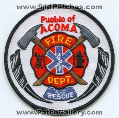Pueblo of Acoma Fire Department and Rescue (New Mexico)
Scan By: PatchGallery.com
Keywords: dept.
