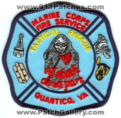 Quantico Marine Corps Fire Service Department Tactical Rescue Patch (Virginia)
Scan By: PatchGallery.com
Keywords: dept. usmc military va til death do us part