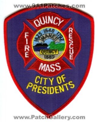 Quincy Fire Rescue Department Patch (Massachusetts)
Scan By: PatchGallery.com
Keywords: dept. mass. manet