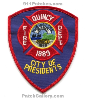 Quincy Fire Department Patch (Massachusetts)
Scan By: PatchGallery.com
Keywords: city of presidents dept. 1889 1625 1640 1792 manet