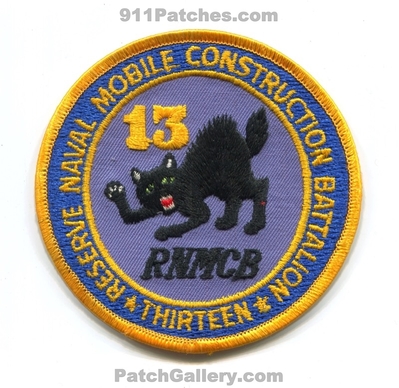Reserve Naval Mobile Construction Battalion 13 Patch (Mississippi)
Scan By: PatchGallery.com
Keywords: rnmcb thirteen