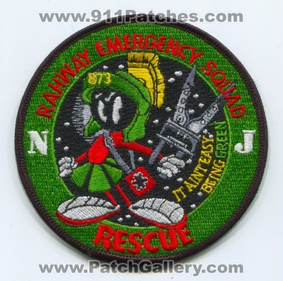 Rahway Emergency Squad Rescue Patch (New Jersey)
Scan By: PatchGallery.com
Keywords: 873 ems It Aint Easy Being Green - Marvin the Martian