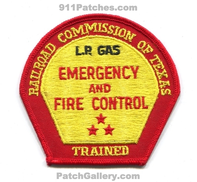 Railroad Commission of Texas LP Gas Emergency and Fire Control Trained Patch (Texas)
Scan By: PatchGallery.com
Keywords: train railway rr l.p. hazmat haz-mat