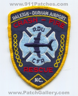 Raleigh-Durham Airport Crash Fire Rescue CFR Department Patch (North Carolina)
Scan By: PatchGallery.com
Keywords: c.f.r. dept. arff a.r.f.f. aircraft firefighter firefighting rdu nc.