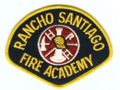 Rancho Santiago Fire Academy
Thanks to PaulsFirePatches.com for this scan.
Keywords: california