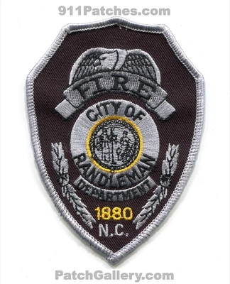 Randleman Fire Department Patch (North Carolina)
Scan By: PatchGallery.com
Keywords: city of dept. 1880
