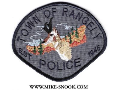 Rangely Police (Colorado)
Thanks to www.Mike-Snook.com for this scan.
Keywords: town of