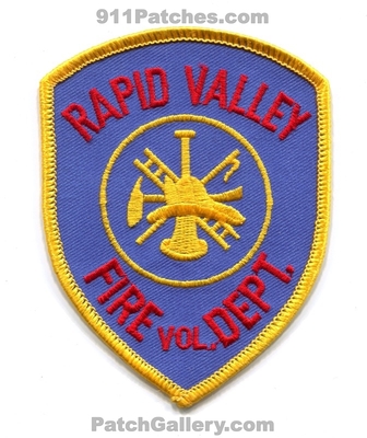 Rapid Valley Volunteer Fire Department Patch (South Dakota)
Scan By: PatchGallery.com
Keywords: vol. dept.