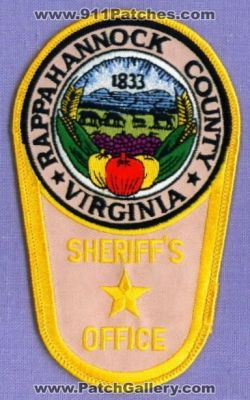 Rappahannock County Sheriff's Department (Virginia)
Thanks to apdsgt for this scan.
Keywords: sheriffs dept. office