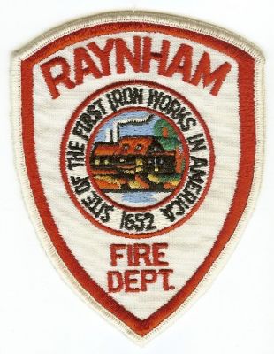 Raynham Fire Dept
Thanks to PaulsFirePatches.com for this scan.
Keywords: massachusetts department