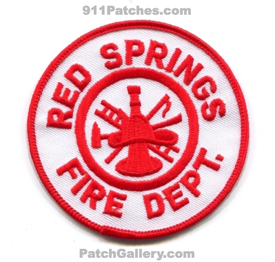 Red Springs Fire Department Patch (North Carolina)
Scan By: PatchGallery.com
Keywords: dept.
