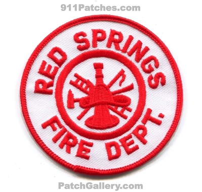 Red Springs Fire Department Patch (North Carolina)
Scan By: PatchGallery.com
Keywords: dept.