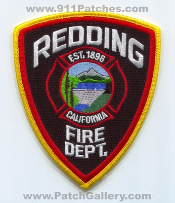 Redding Fire Department Patch (California)
Scan By: PatchGallery.com
Keywords: dept. est. 1896