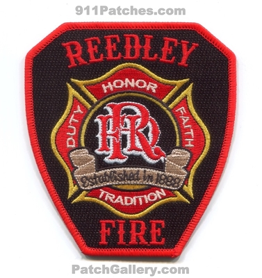 Reedley Fire Department Patch (California)
Scan By: PatchGallery.com
[b]Patch Made By: 911Patches.com[/b]
Keywords: dept. rfd honor tradition duty faith established in 1888