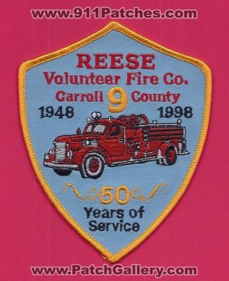 Reese Volunteer Fire Company 9 50 Years (Maryland)
Thanks to Paul Howard for this scan.
Keywords: co. carroll county
