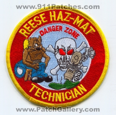 Reese Air Force Base AFB Fire Department Haz-Mat Technician USAF Military Patch (Texas)
Scan By: PatchGallery.com
Keywords: a.f.b. u.s.a.f. dept. hazmat hazardous materials tech. danger zone