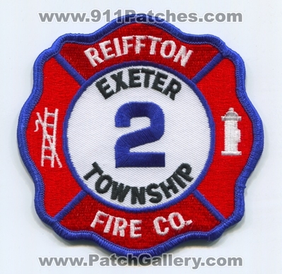 Reiffton Fire Company 2 Exeter Township Patch (Pennsylvania)
Scan By: PatchGallery.com
Keywords: co. number no. #2 department dept. twp.