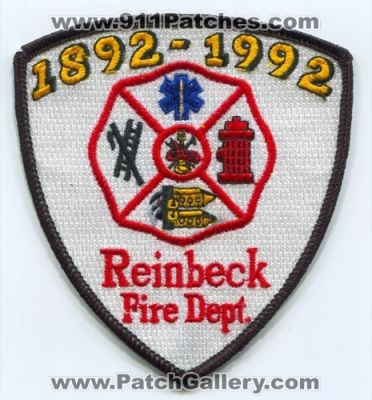 Reinbeck Fire Department 100 Years (New York)
Scan By: PatchGallery.com
Keywords: dept.