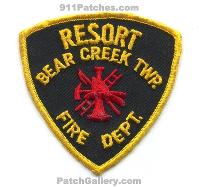 Resort Bear Creek Township Fire Department Patch (Michigan)
Scan By: PatchGallery.com
Keywords: twp. dept.