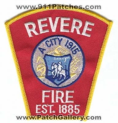 Revere Fire Department Patch (Massachusetts)
Scan By: PatchGallery.com
Keywords: dept. a city 1915 est. 1885