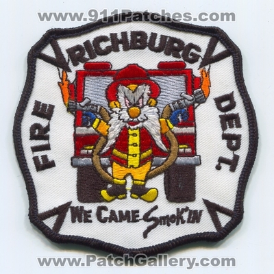 Richburg Fire Department Patch (South Carolina)
Scan By: PatchGallery.com
Keywords: dept. we came smokin