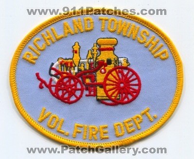 Richland Township Volunteer Fire Department Patch (UNKNOWN STATE)
Scan By: PatchGallery.com
Keywords: twp. vol. dept.