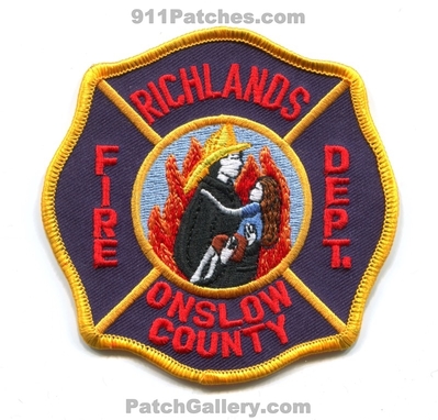 Richlands Fire Department Onslow County Patch (North Carolina)
Scan By: PatchGallery.com
Keywords: dept. co.