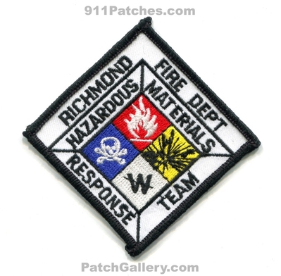 Richmond Fire Department Hazardous Materials Response Team HMRT Patch (California)
Scan By: PatchGallery.com
Keywords: dept. hazmat haz-mat