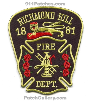 Richmond Hill Fire Department Patch (Canada ON) (Confirmed)
Scan By: PatchGallery.com
Keywords: dept. 1881