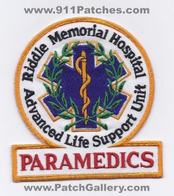 Riddle Memorial Hospital Advanced Life Support Unit Paramedics (Pennsylvania)
Thanks to Paul Howard for this scan.
Keywords: als ems