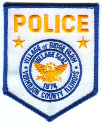 Ridge Farm Police (Illinois)
Scan By: PatchGallery.com
County: Vermilion
Keywords: village of