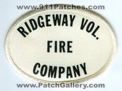 Ridgeway Volunteer Fire Company (Pennsylvania)
Scan By: PatchGallery.com
Keywords: vol. department dept.