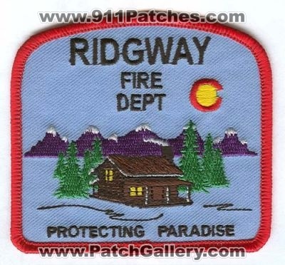 Ridgway Fire Dept Patch (Colorado)
[b]Scan From: Our Collection[/b]
Keywords: colorado department