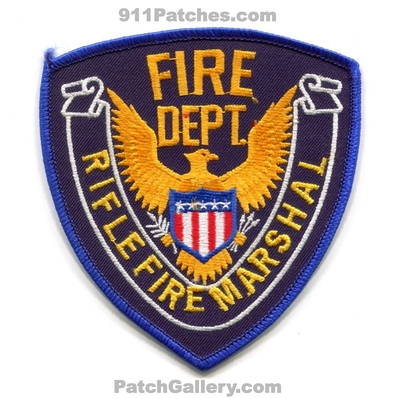 Rifle Fire Department Fire Marshal Patch (Colorado)
[b]Scan From: Our Collection[/b]
Keywords: dept.