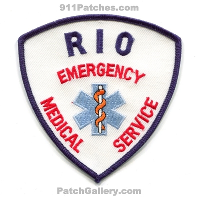 Rio Emergency Medical Services EMS Patch (Wisconsin)
Scan By: PatchGallery.com
Keywords: ambulance emt paramedic