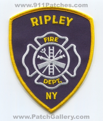 Ripley Fire Department Patch (New York)
Scan By: PatchGallery.com
Keywords: dept. ny
