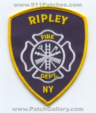 Ripley Fire Department Patch (New York)
Scan By: PatchGallery.com
Keywords: dept. ny