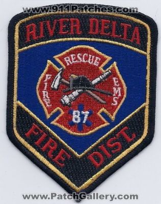 River Delta Fire District 87 (California)
Thanks to Paul Howard for this scan.
Keywords: dist. rescue ems