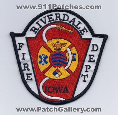 Riverdale Fire Department (Iowa)
Thanks to PaulsFirePatches.com for this scan. 
Keywords: dept.