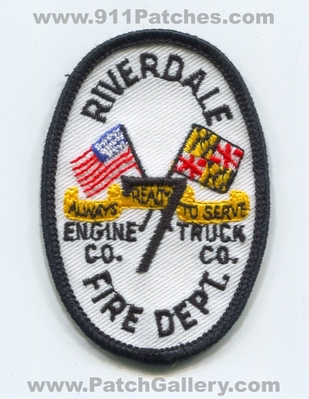 Riverdale Fire Department Engine Truck Company 7 Patch (Maryland)
Scan By: PatchGallery.com
Keywords: dept. co. number no. #7 always ready to serve