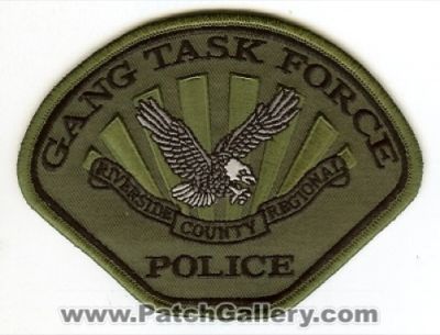 Riverside County Regional Police Department Gang Task Force (California)
Thanks to 2summit25 for this scan.
Keywords: dept.